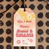 Dazed and verlobt Groovy Retro Bachelorette Gefall Geschenkanhänger