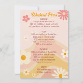 Dazed and verlobt groovy Retro daisy bachelorette Einladung (Rückseite)