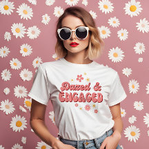 Dazed and verlobt groovy Retro daisy bachelorette