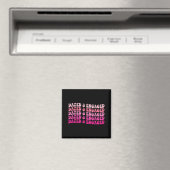 Dazed and Verlobt Junggeselinnen-Abschied Bride Sq Magnet (In Situ (Geschirrspüler))