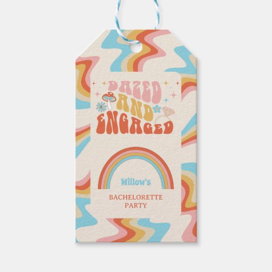 Dazed and Verlobt Junggeselinnen-Abschied Gefallen Geschenkanhänger (Vorderseite)