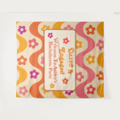 Dazed and Verlobt Retro 70er Junggeselinnen-Abschi Wandteppich (Vorderseite (Horizontal))