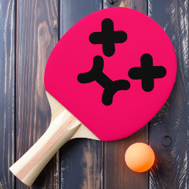 Dazed Pouty Face Pink Ping Pong Paddle Tischtennis Schläger