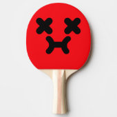 Dazed Pouty Face Red Ping Pong Paddle Tischtennis Schläger (Vorderseite)