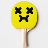 Dazed Pouty Face Yellow Ping Pong Paddle Tischtennis Schläger (Vorderseite)