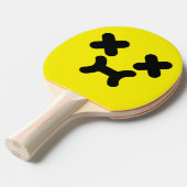 Dazed Pouty Face Yellow Ping Pong Paddle Tischtennis Schläger (Vorderseite)