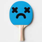 Dazed Sad Face Blue Tischtennis Schläger (Vorderseite)