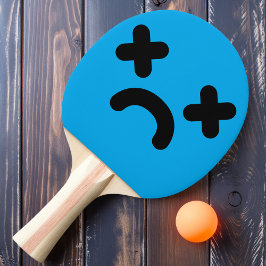 Dazed Sad Face Blue Tischtennis Schläger