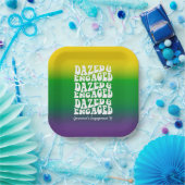 Dazed und Verlobt | Mardi Gras Retro Pappteller (Party)
