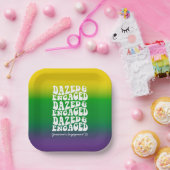 Dazed und Verlobt | Mardi Gras Retro Pappteller (Party)