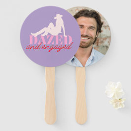 Dazed & Verlobt Bachelorette Grooms Face Hand Fan Fächer