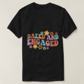 Dazed & Verlobt Bridge to be Groovy Retro Bachelor T-Shirt (Design vorne)