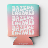 Dazed Verlobt Pink Aqua Brautparty Dosenkühler (Rückseite)