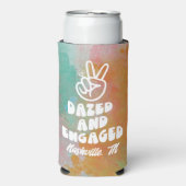 Dazed & Verlobt Retro Bachelorette Selters Dosenkühler (Seltzer Vorderseite)