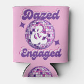 Dazed & Verlobt Retro Disco Junggeselinnen-Abschie Dosenkühler (Vorderseite)