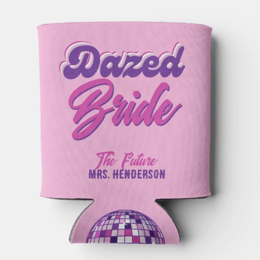 Dazed & Verlobt Retro Disco Junggeselinnen-Abschie Dosenkühler (Rückseite)