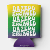Dazed Verlobt Retro Mardi Gras Brautparty Dosenkühler (Rückseite)