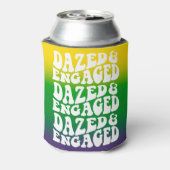 Dazed Verlobt Retro Mardi Gras Brautparty Dosenkühler (Kanne Rückseite)