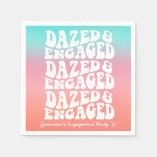 Dazed Verlobt Retro Pink Aqua Serviette