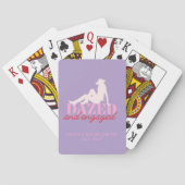Dazed & Verlobtes Lila Retro Cowgirl Playing Cards Spielkarten (Rückseite)
