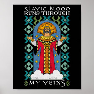 Dazhbog alte mythologische slawische Heidentum Rus Poster