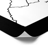 Dazhou China City Map Poster (Ecke)