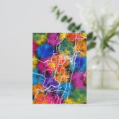 Dazhou China Stadtkarte Postkarte (Stehend Vorderseite)