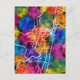 Dazhou China Stadtkarte Postkarte