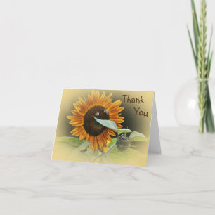 Dazy Sunflower Danke-Card Dankeskarte