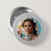 Dazzated Dreams Pageant Button Foto Button (Vorne & Hinten)