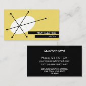 Dazzel Gelbe Visitenkarte schwarz hinten (Vorne/Hinten)