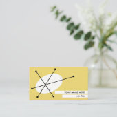 Dazzel Gelbe Visitenkarte, weiß hinten Visitenkarte (Stehend Vorderseite)