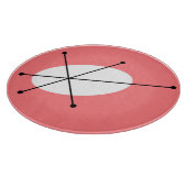 Dazzel Rosa Schneidebrett rund (Ecke)