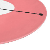Dazzel Rosa Schneidebrett rund (Ecke)