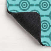 Dazzend Aquamarin trendy Circles Mousepad (Ecke)