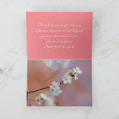 Dazzend japanische Aprikosenblüten Dankeskarte (Innenseite)