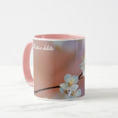 Dazzend japanische Aprikosenblüten Tasse (Vorderseite Links)