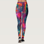 Dazzend-Star-Feld über Print-Leggings Leggings (Rückseite)