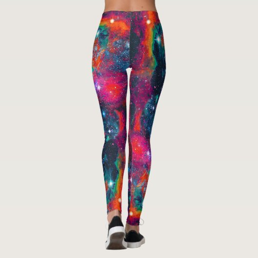 Dazzend-Star-Feld über Print-Leggings Leggings (Rückseite)