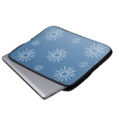 Dazzend Weihnachtsstars Electronics Sleeve, blau Laptopschutzhülle (Vorne Knopf)