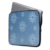 Dazzend Weihnachtsstars Electronics Sleeve, blau Laptopschutzhülle (Vorderseite Links)
