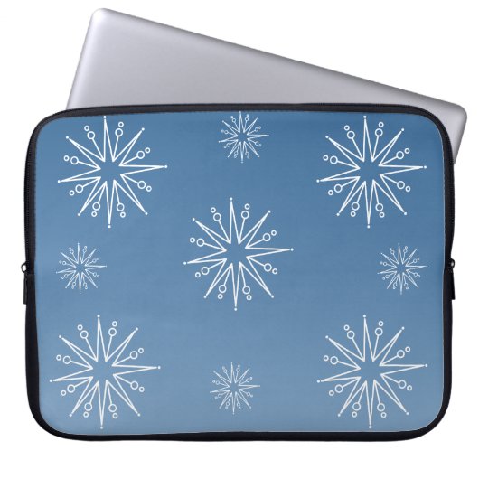 Dazzend Weihnachtsstars Electronics Sleeve, blau Laptopschutzhülle (Vorderseite)