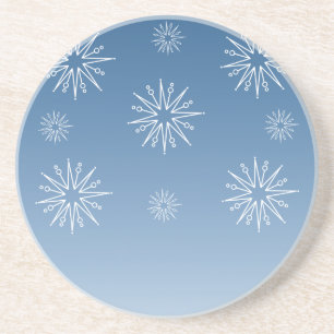 Dazzend Weihnachtsstars Untersetzer, blau Sandstein Untersetzer