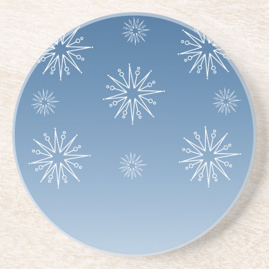Dazzend Weihnachtsstars Untersetzer, blau Sandstein Untersetzer (Vorne)