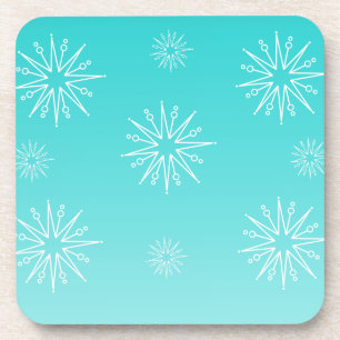 Dazzend Weihnachtsstars Untersetzer Set, Aqua