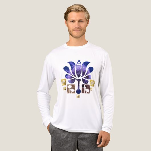 Dazzende Blume Tri-Blend Shirt (Vorderseite komplett)