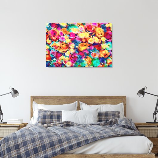 Dazzende Rose Leinwanddruck (Insitu (Schlafzimmer))