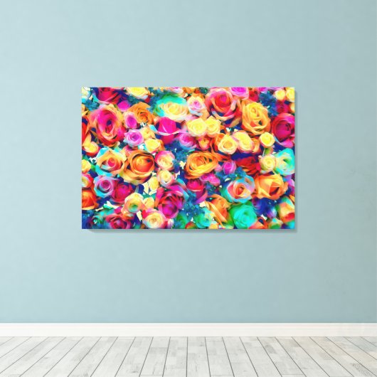 Dazzende Rose Leinwanddruck (Insitu (Holzboden))