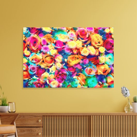 Dazzende Rose Leinwanddruck (Insitu (Wohnzimmer))