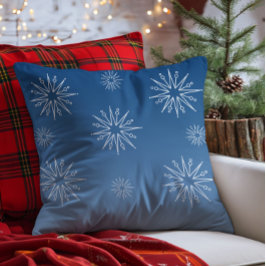 Dazzende Weihnachtsstars Kissen, blau Kissen